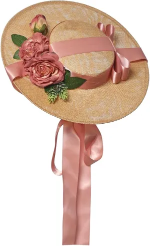 COSDREAMER Womens Victorian Hat Vintage Tea Party Sun Hat Flat