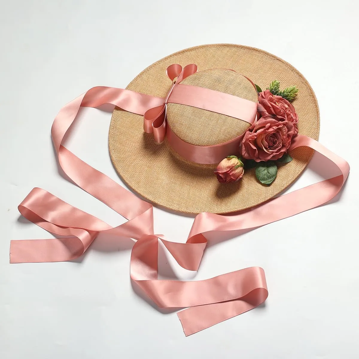 COSDREAMER Womens Victorian Hat Vintage Tea Party Sun Hat Flat