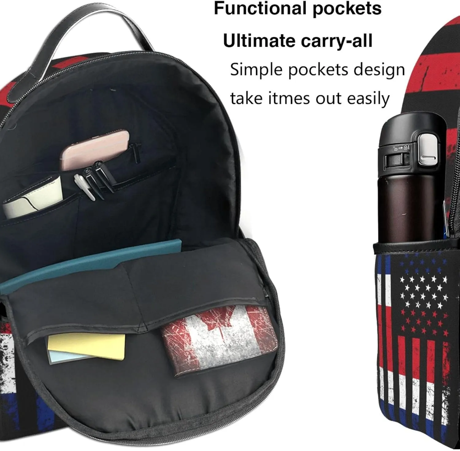 Costa Rican American Flag Costa Rica Roots Casual Backpacks Laptop Backpack Carry-on Daypack Sports Travel Rucksack Lightweight Working Bag for Outdoor Hiking Cycling Walking