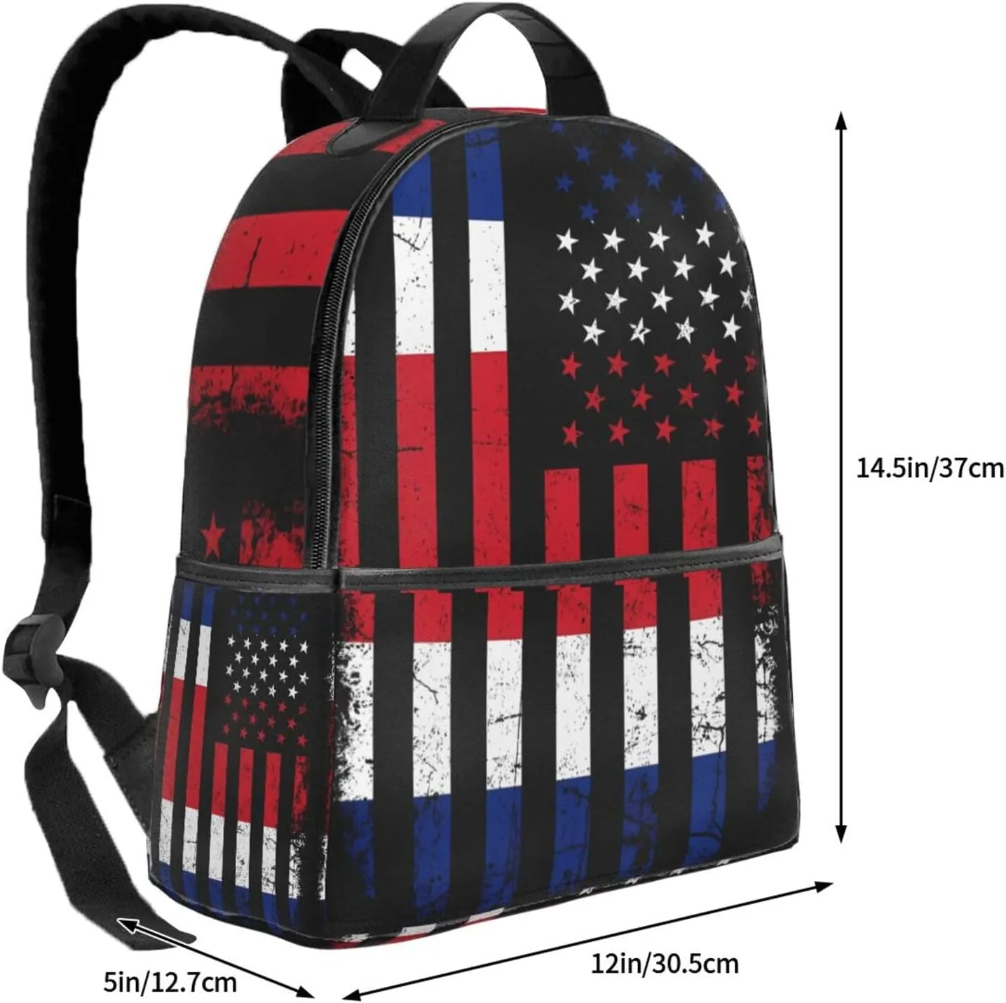 Costa Rican American Flag Costa Rica Roots Casual Backpacks Laptop Backpack Carry-on Daypack Sports Travel Rucksack Lightweight Working Bag for Outdoor Hiking Cycling Walking
