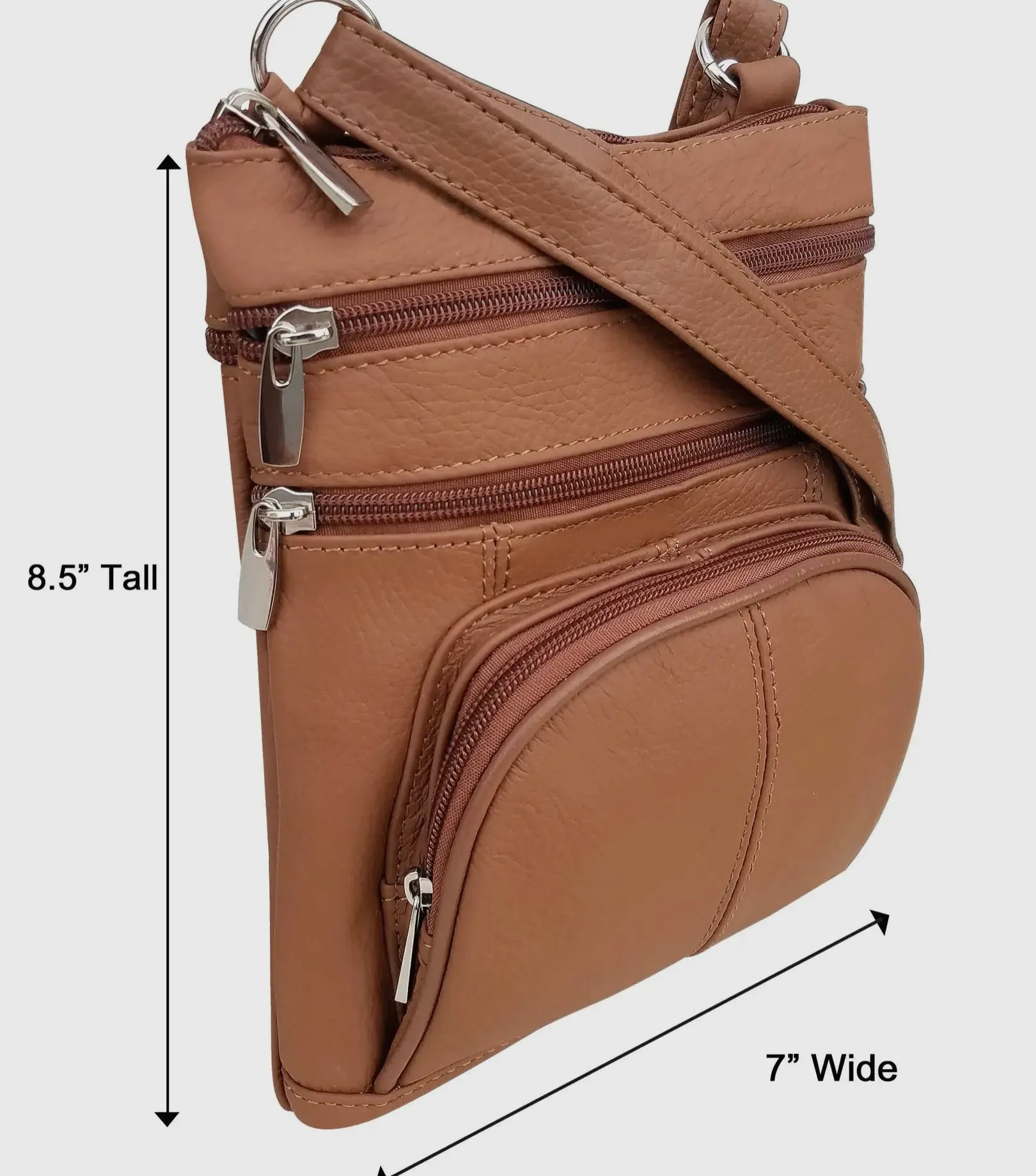 Cowhide Leather Crossbody Cell Handbag