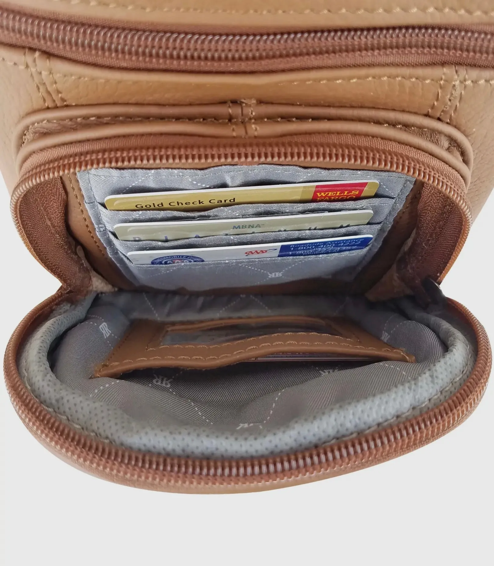 Cowhide Leather Crossbody Cell Handbag
