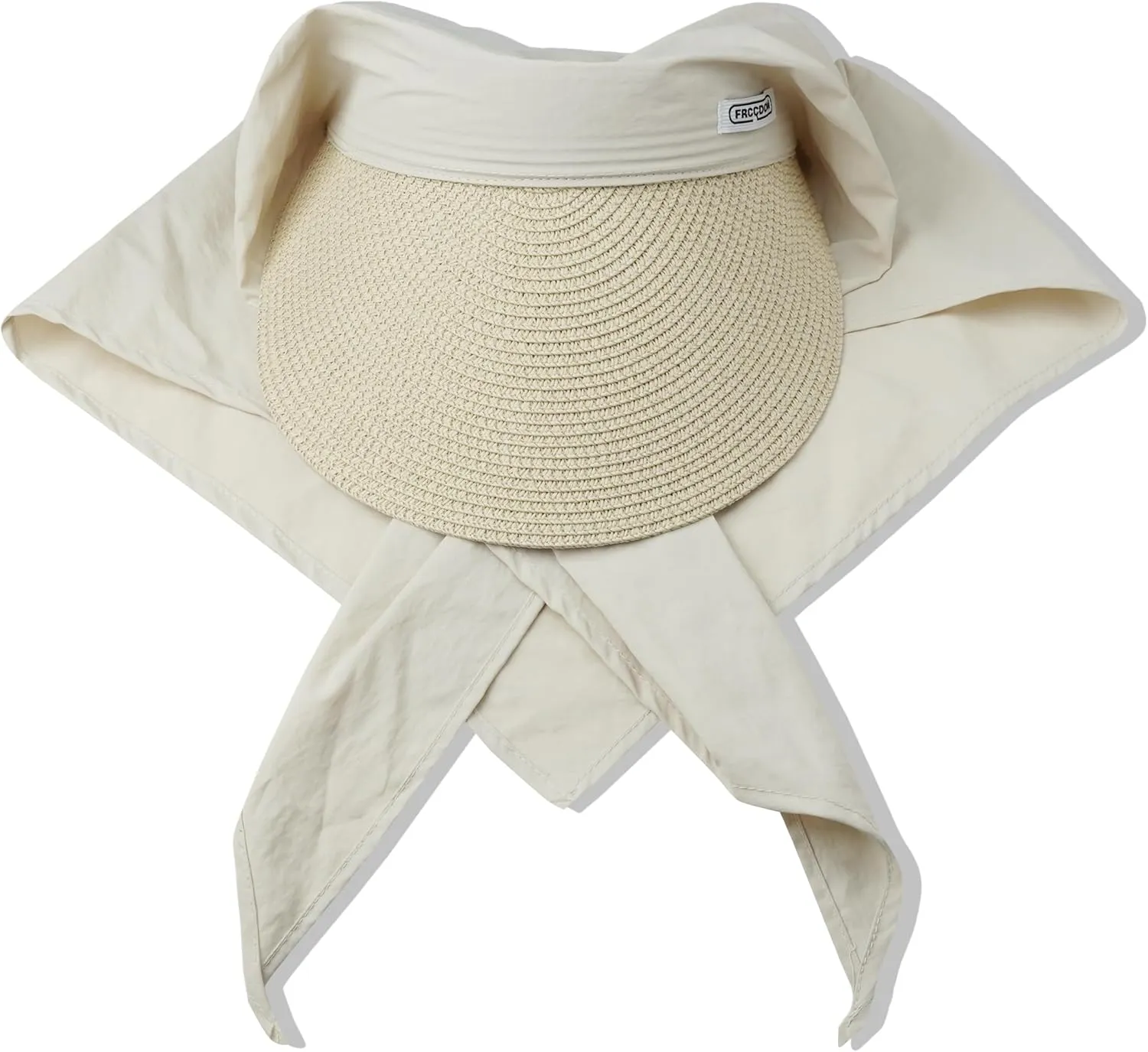 Croogo Straw Visor Hat Summer Flap Visor Hat for Women Sun Protection Cap with Wide Brim Travel Fishing Beach Hat
