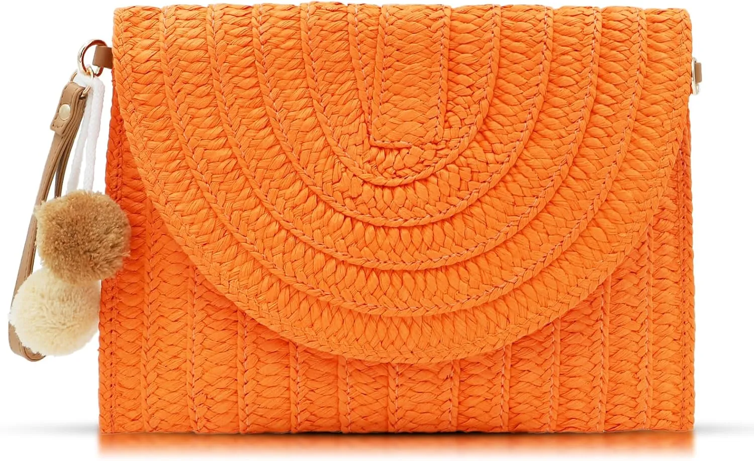 Crossbody Bags for Women, Straw Clutch Purses, Bohemian Handmade Woven Envelope Package