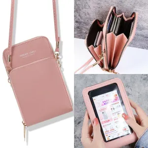 Crossbody Cell Phone Shoulder Bags for Women Touch Screen Phone Wallet Luxury Bags Ladies Card Hold Purse Clutch Handbags