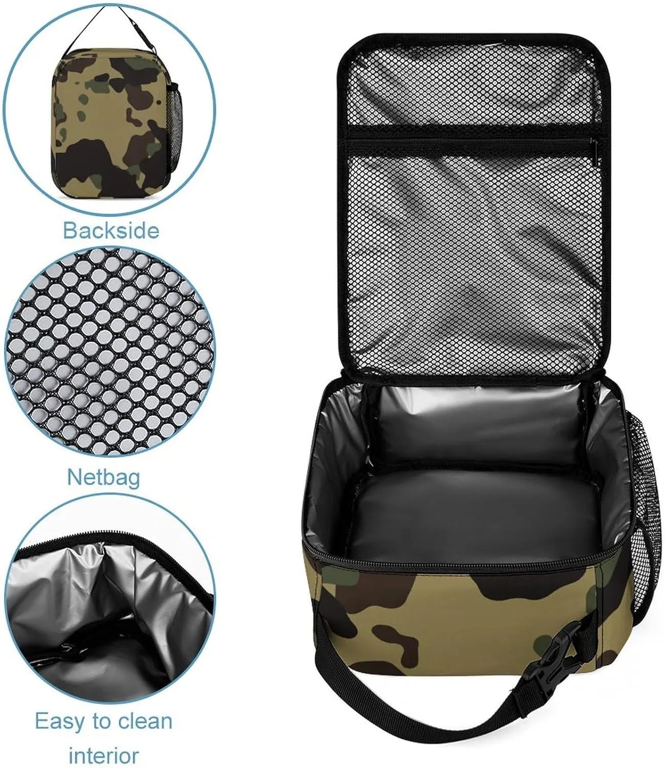 Custom 3Pcs Backpack Set with Lunch Bag Pencil Case Add Your Name Personalized School Book Bags Customization Camouflage Dinosaur T-rex Backpack for Girls Boys Teens
