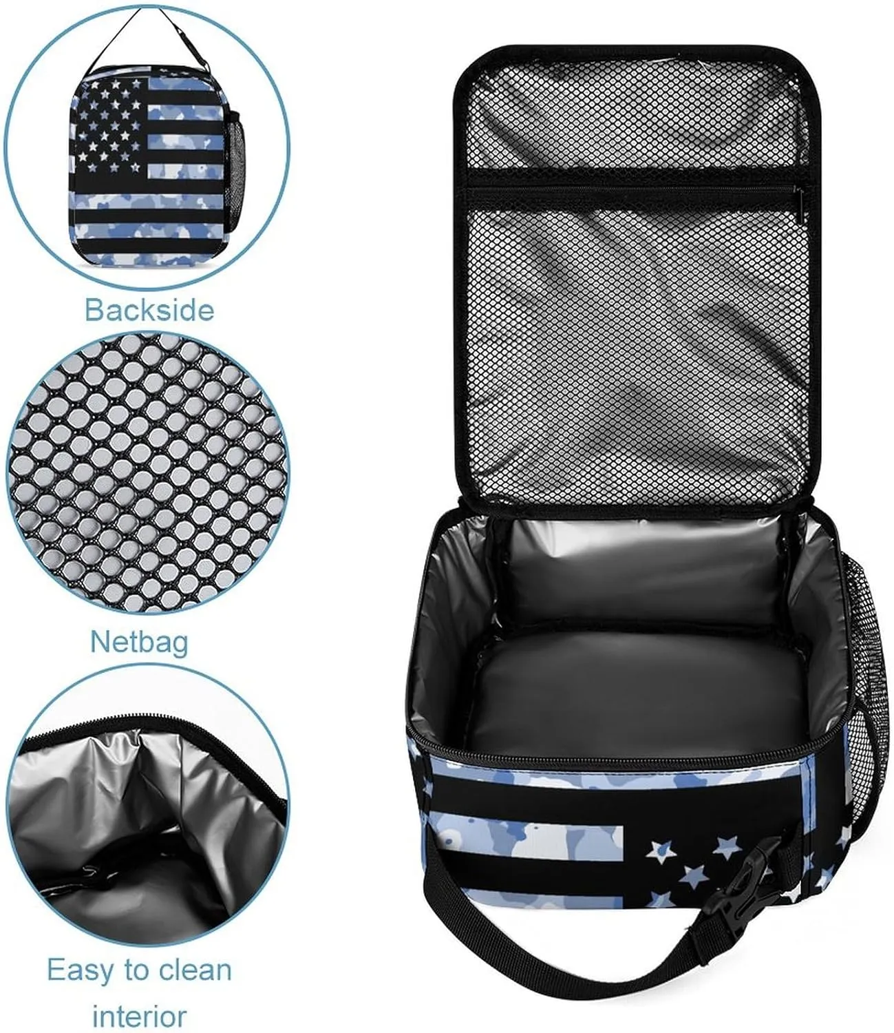 Custom 4Pcs Backpack Set with Lunch Bag Pencil Case Kids Water Bottle Add Your Name Personalized School Book Bags Customization Camouflage American Flag Backpack for Girls Boys