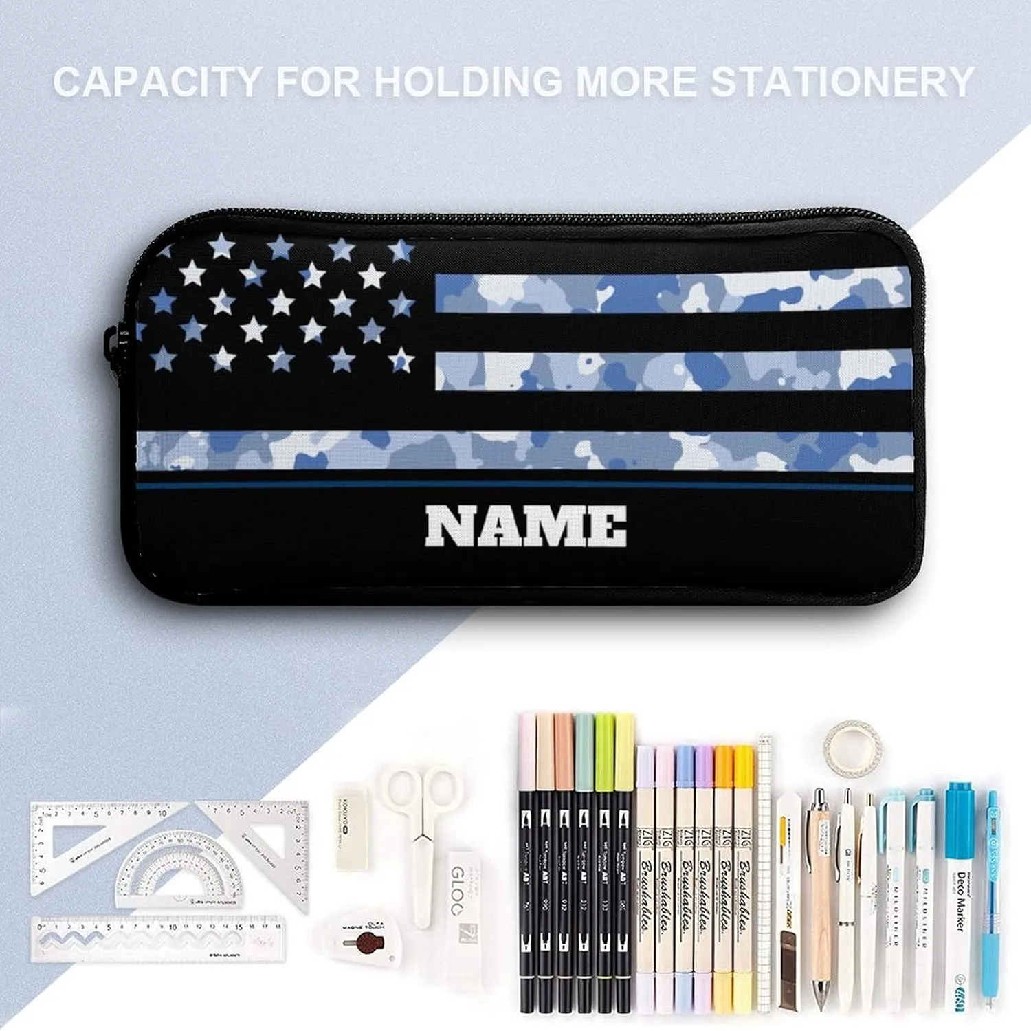 Custom 4Pcs Backpack Set with Lunch Bag Pencil Case Kids Water Bottle Add Your Name Personalized School Book Bags Customization Camouflage American Flag Backpack for Girls Boys