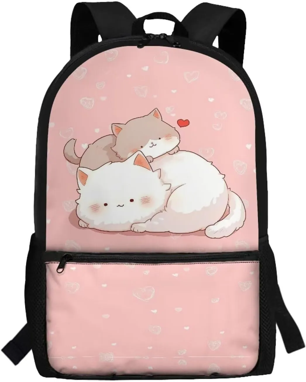 Cute Cat Book Bag for Girls 6-8 8-10 School Backpack Kindergarten Elementary School Bag Pink Bookbags for 3Rd 4Th 5Th 6Th Grade Kids Schoolbag Travel Picnic Casual Daypack