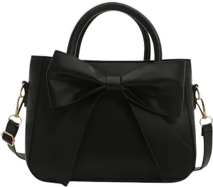 Cute Purses for Women, Designer Small Handbag Top Handle Vegan Leather Crossbody Bag Tote Clutch with Cute Bow Knot