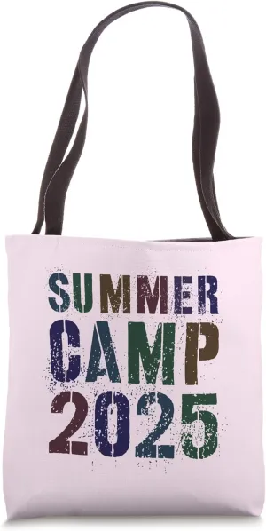 Cute SUMMER CAMP 2025 Camping Director Squad Host Autographs Tote Bag
