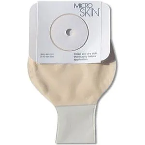 Cymed 41332 9 inch Drainable Colostomy Pre-sized Pouch with MicroSkin Adhesive Barrier - 1(1/4) inch (32 mm), With MicroDerm thin washer, Transparent, Box of 10 pouches