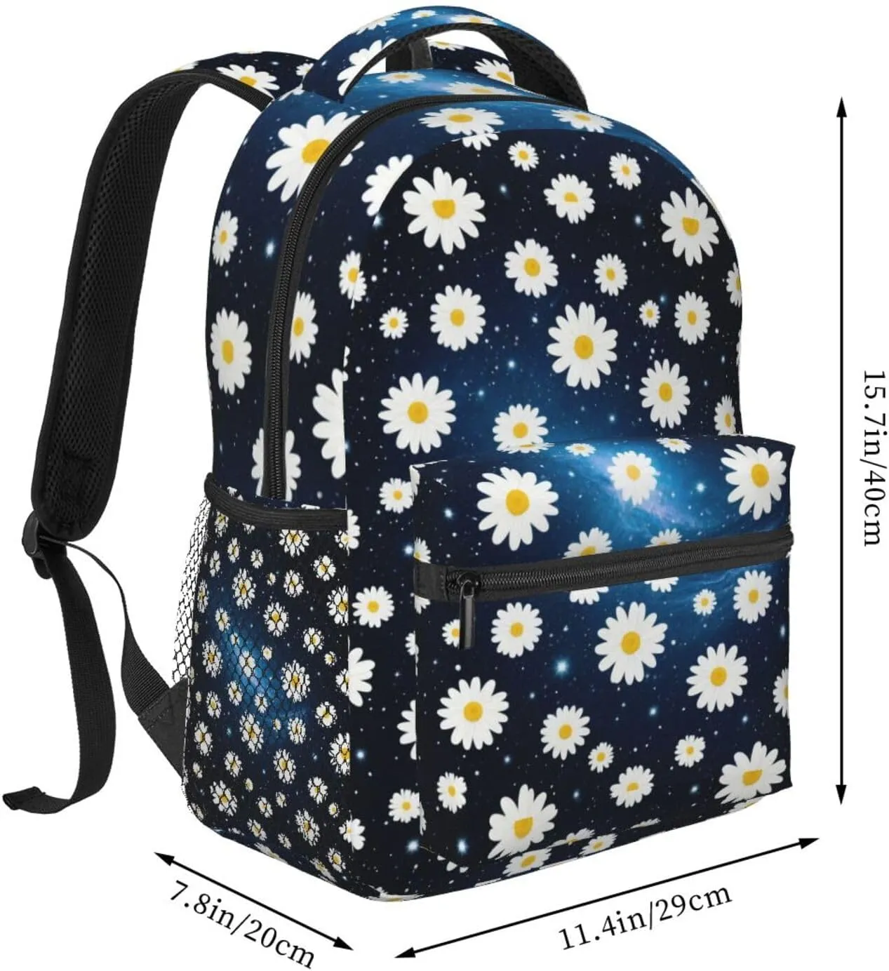 Daisy and Starry Sky Adult Backpacks 15 Inch Laptop Backpack Travel Bag for Men Women Gifts