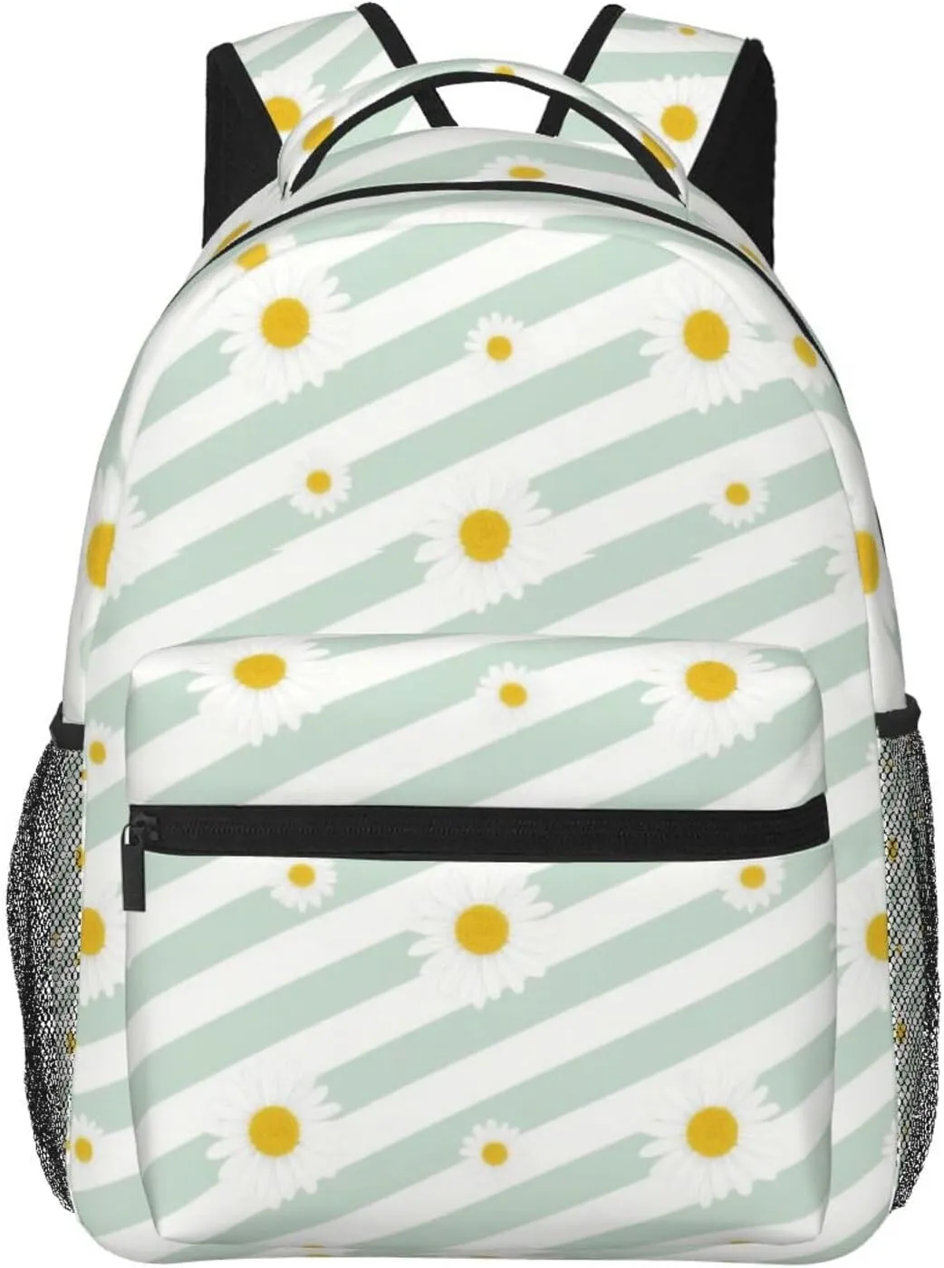 Daisy and Stripes Adult Backpacks 15 Inch Laptop Backpack Travel Bag for Men Women Gifts