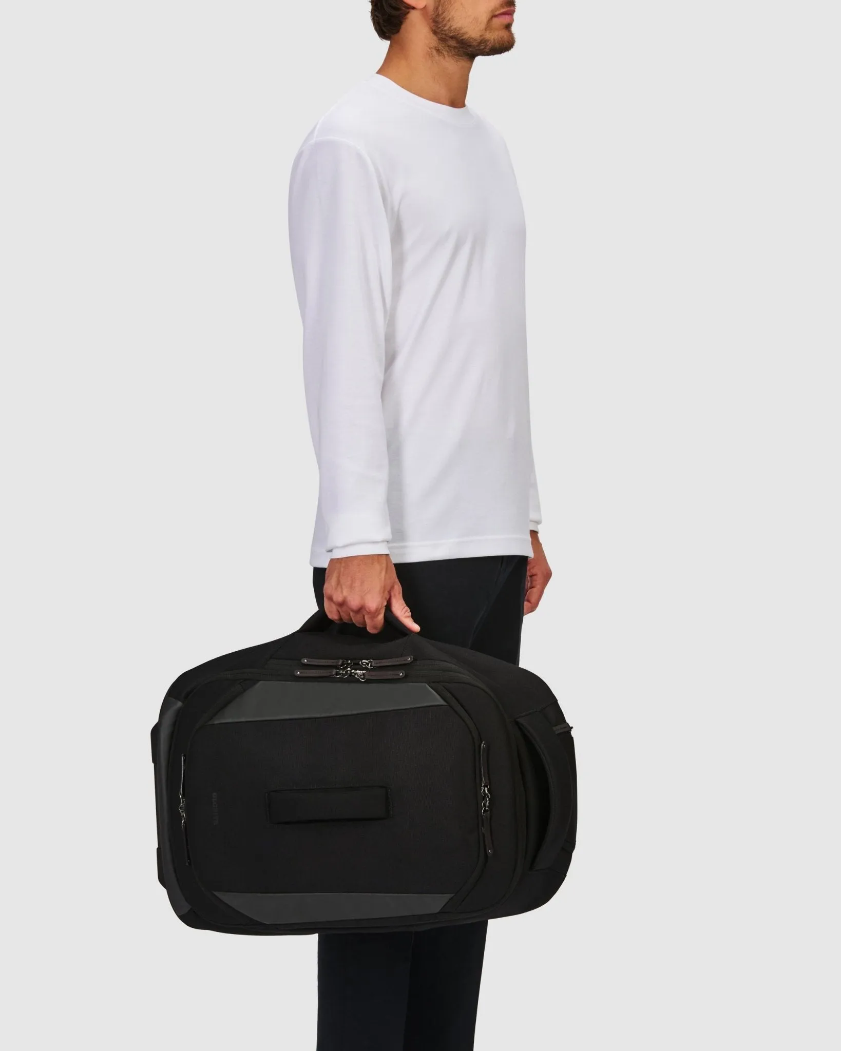 Darley Wheeled Duffle Backpack - Jet Black