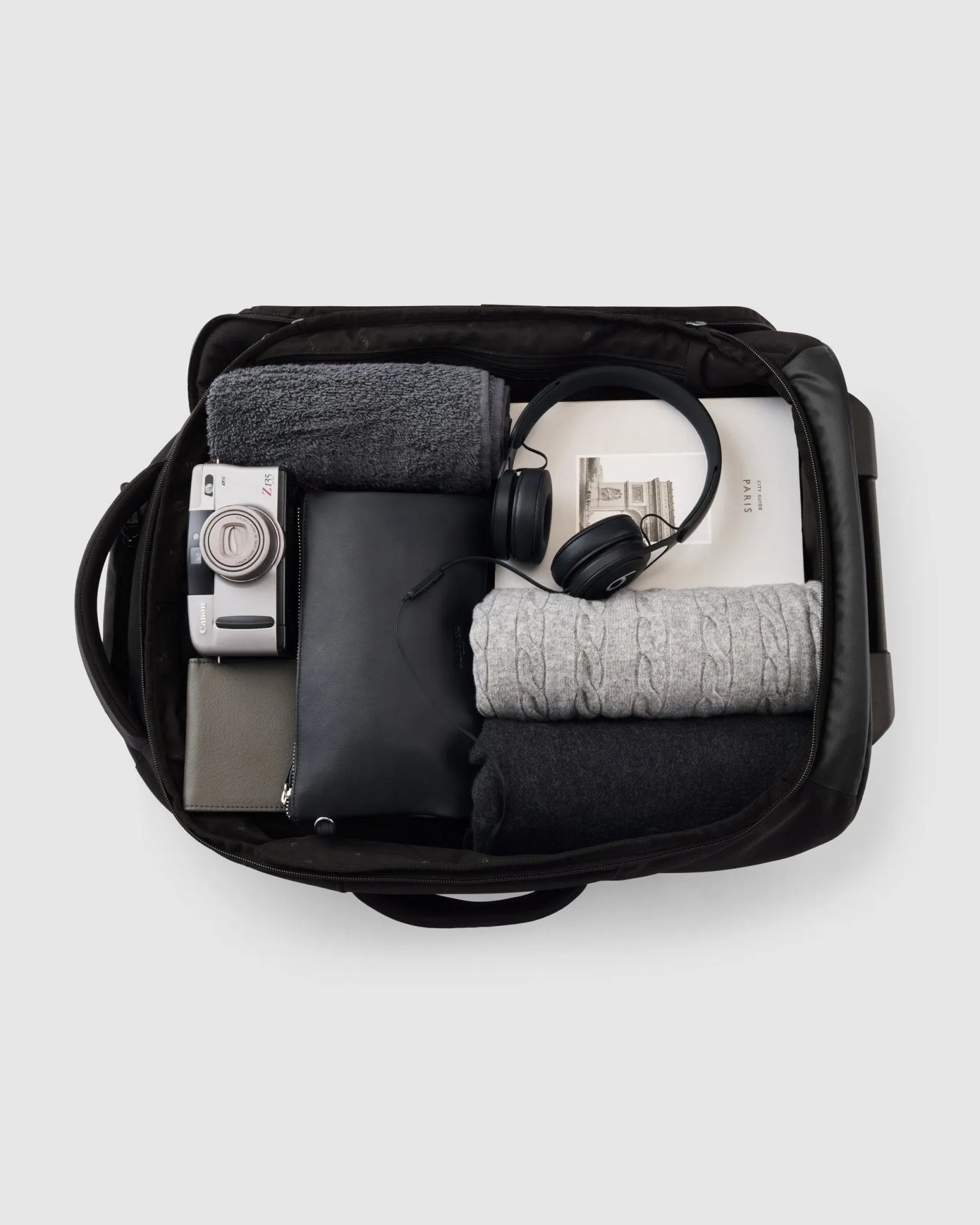 Darley Wheeled Duffle Backpack - Jet Black