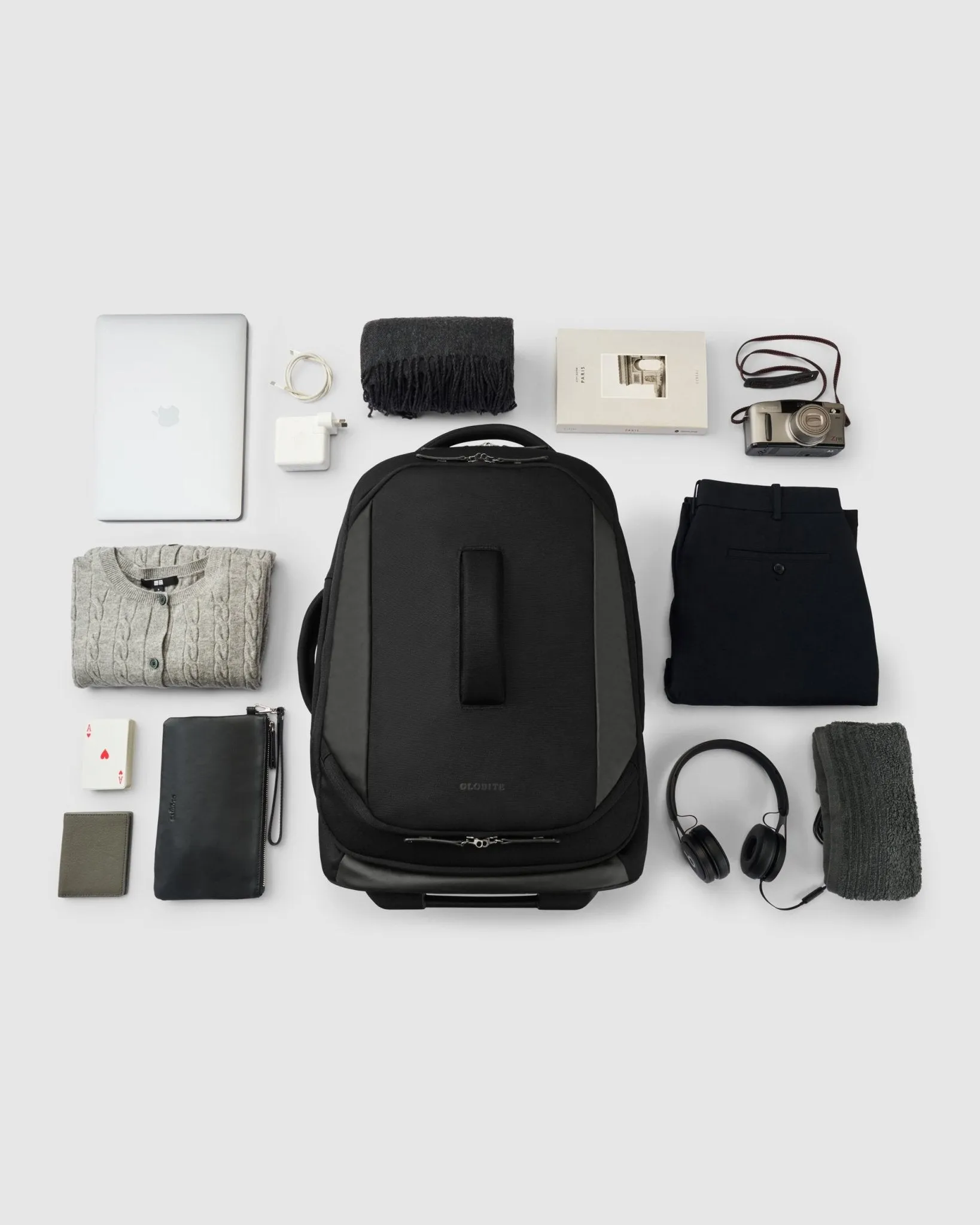 Darley Wheeled Duffle Backpack - Jet Black