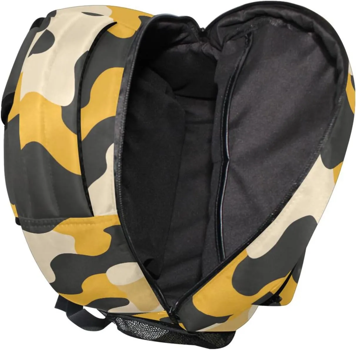 Day Backpack for Teens Boys Girls Waterproof Stylish Travel Bags with Chest Strap for Travel Trip Camouflage Yellow Camouflage Beige