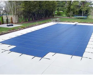 Deck Lock Mesh 18' x 36'   8' End Steps Swimming Pool Safety Cover