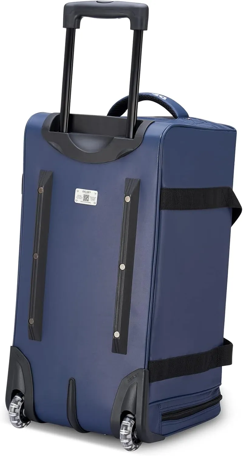 DELSEY Paris Raspail Carry On Rolling Wheeled Duffle Bag, Blue
