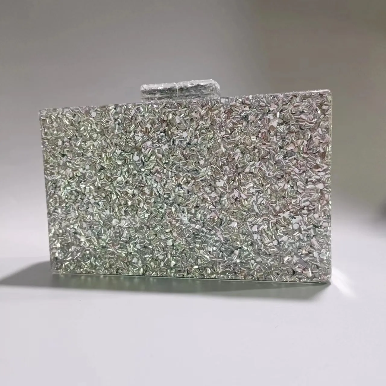 Denise Sequined Acrylic Clutch Bag