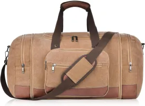 Dimayar Expandable Duffle Bag for Men, 50L Large-Capacity Weekender, Water-Resistant Mens Duffle Bags for Traveling, Lightweight & Durable Overnight Carry-On, Versatile Gym and Travel Bag