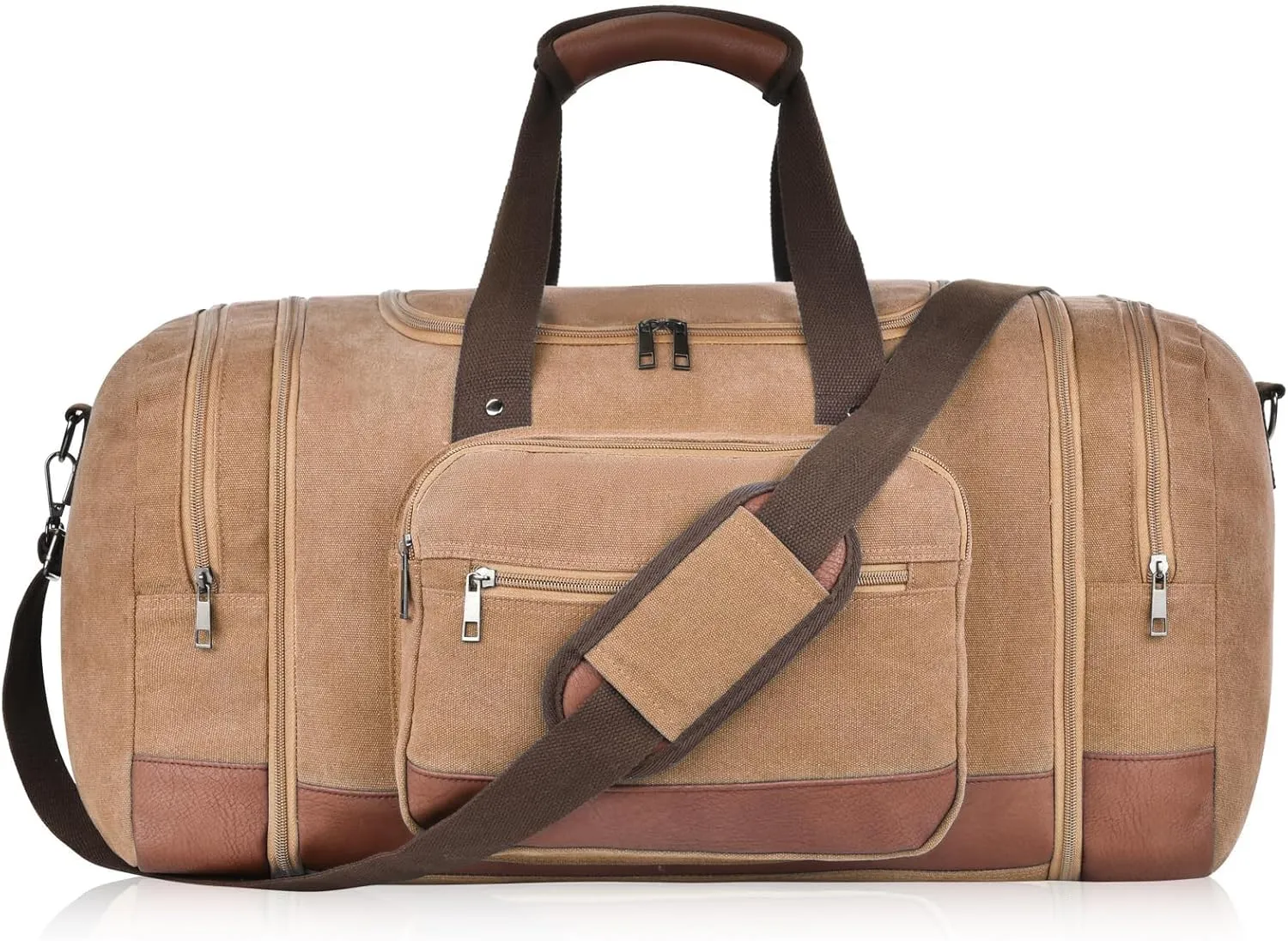 Dimayar Expandable Duffle Bag for Men, 50L Large-Capacity Weekender, Water-Resistant Mens Duffle Bags for Traveling, Lightweight & Durable Overnight Carry-On, Versatile Gym and Travel Bag