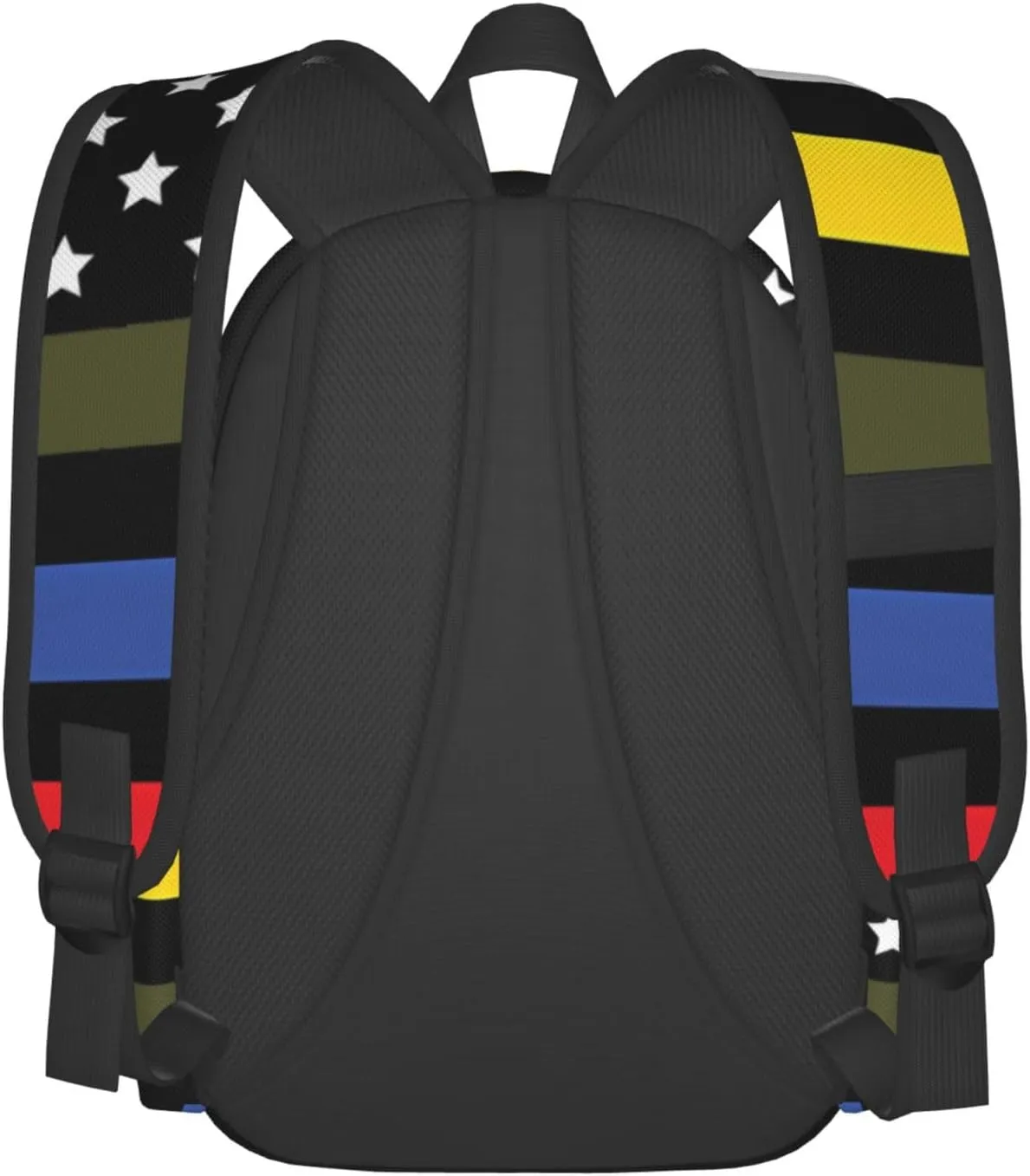 Dispatch Police Military Fire Flag Backpack Double Shoulder Bag 15 Inch Laptop Bagpacks for Hiking Work Camping Travel