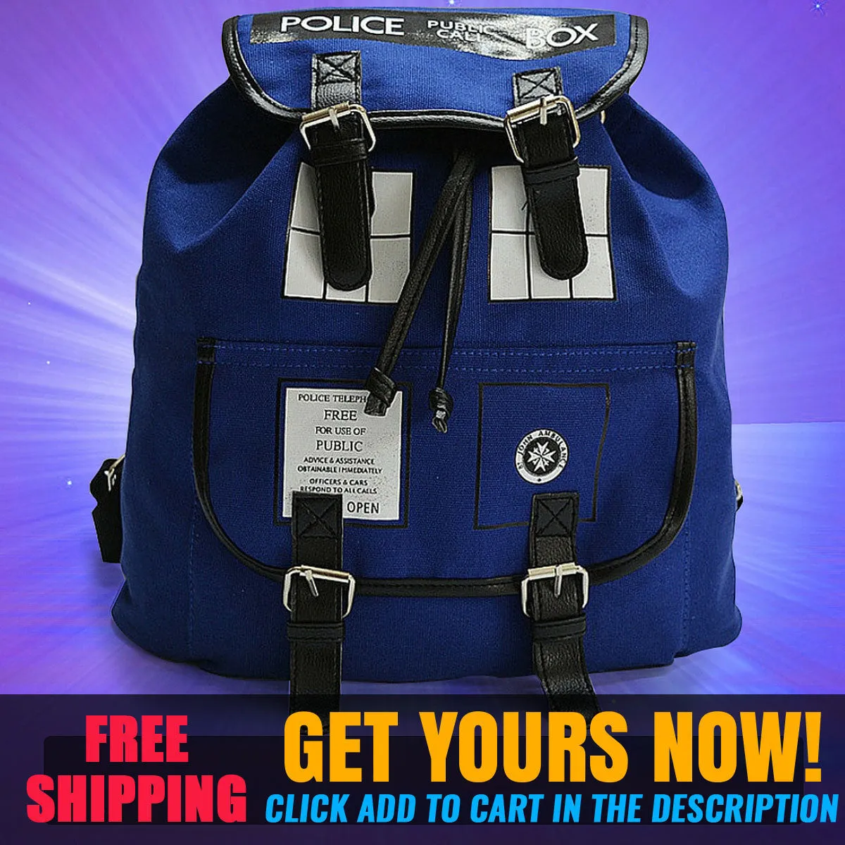Doctor Backpack Adaptive Who Canvas Tardis Summer clearance Style