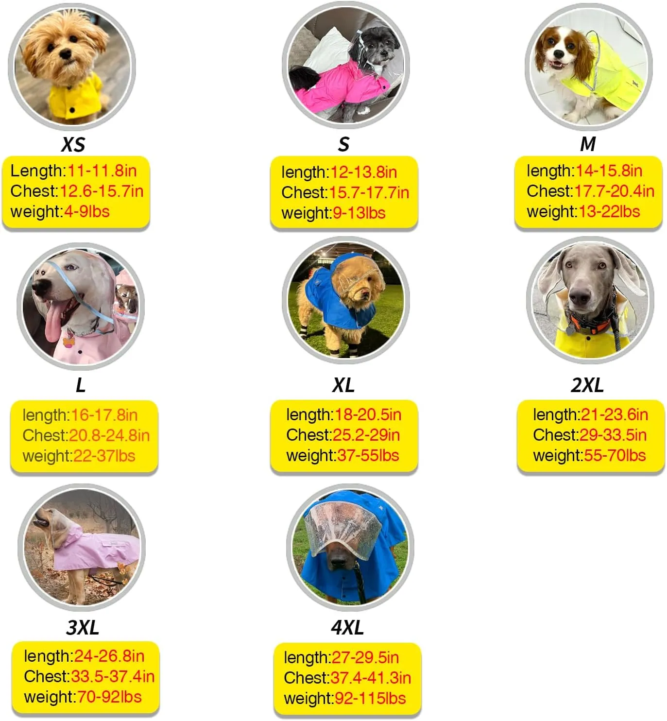 Dog Raincoat,Waterproof Rain Poncho with Hoodie, High Reflective Adjustable Pet Rain Jacket with Leash Hole for Small Medium and Large Dogs (Pink, XX-Large)
