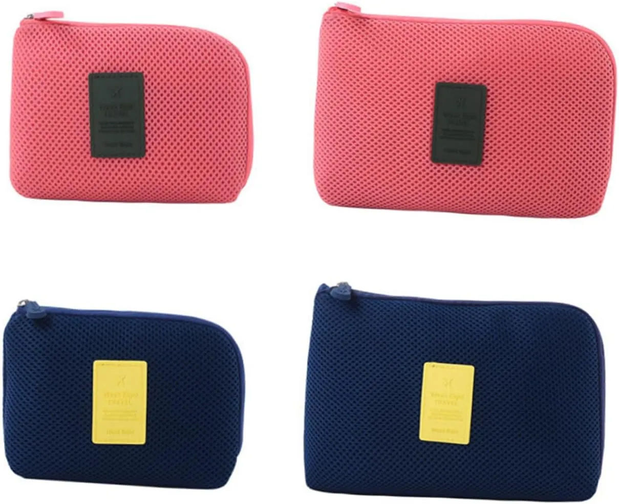 DOITOOL Storage Bags Makeup Bags Cosmetic Bag Digital Data Bag Information Bag Number, Navy, Size 2