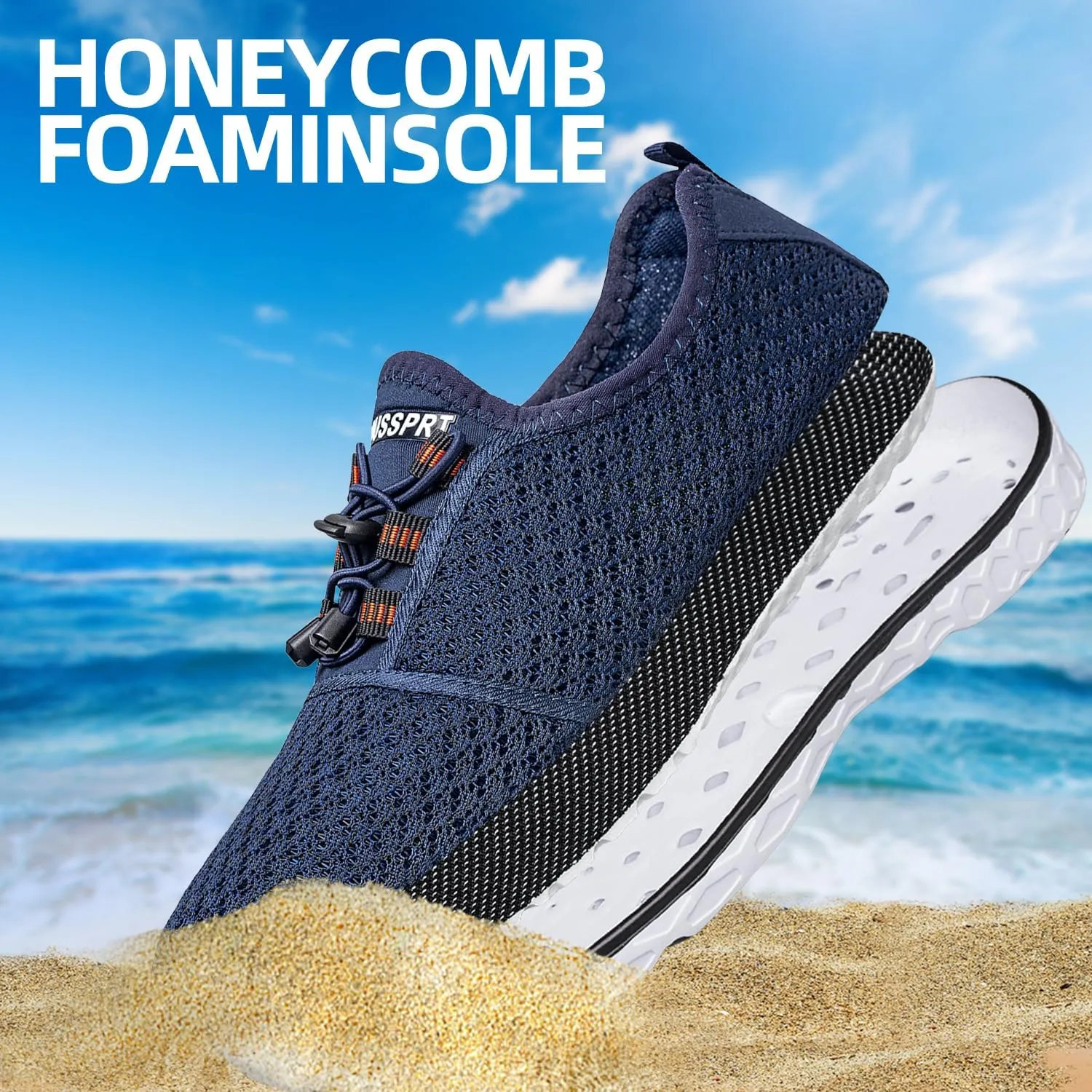 DOUSSPRT Men's Water Shoes Quick Drying Sports Aqua Shoes
