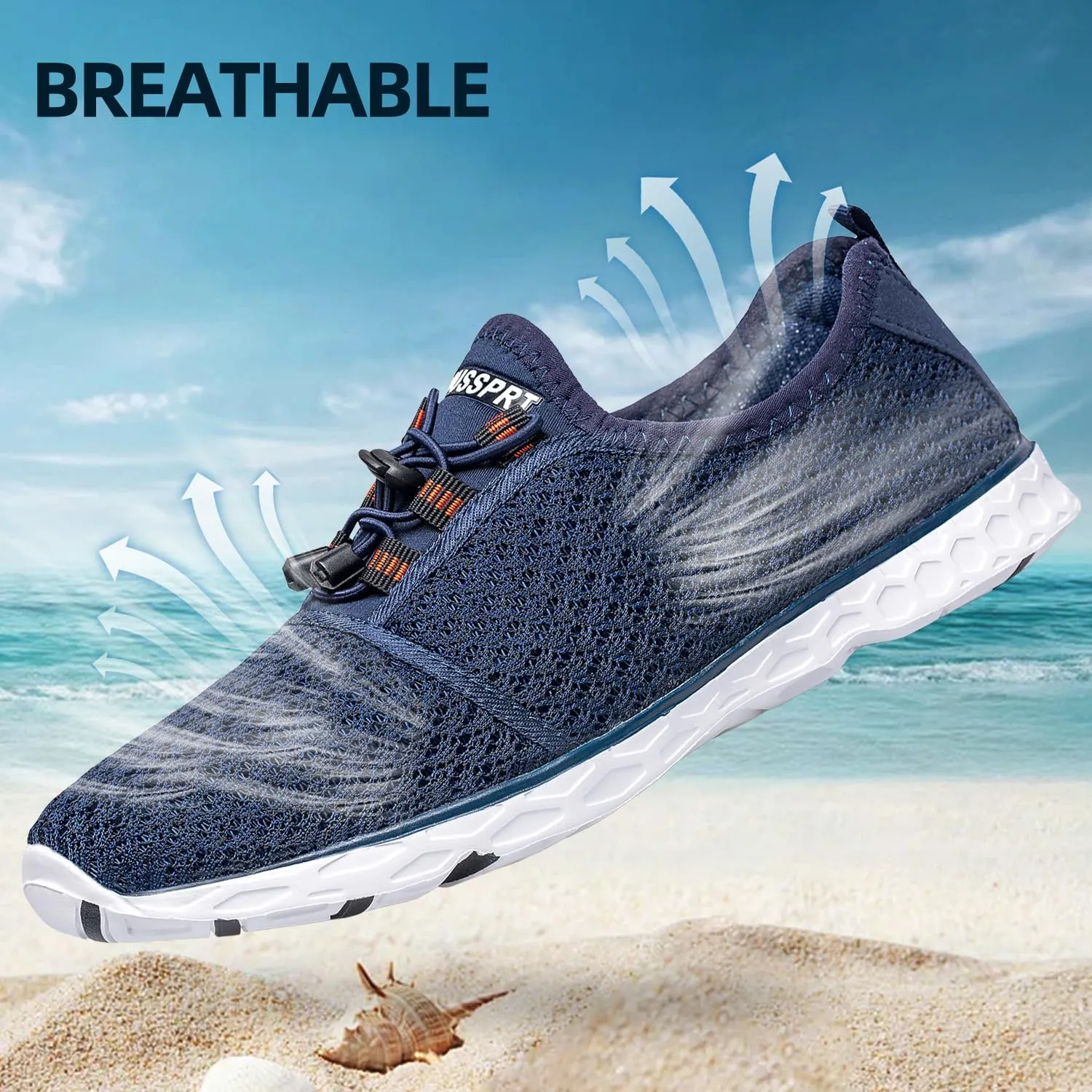 DOUSSPRT Men's Water Shoes Quick Drying Sports Aqua Shoes