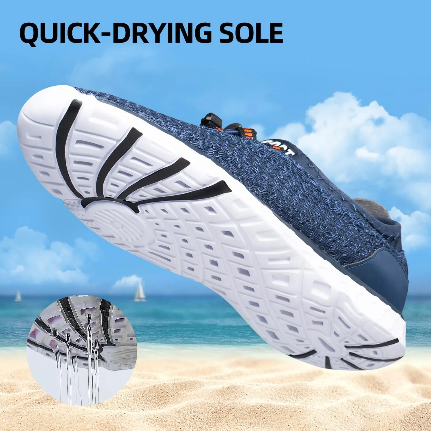 DOUSSPRT Men's Water Shoes Quick Drying Sports Aqua Shoes
