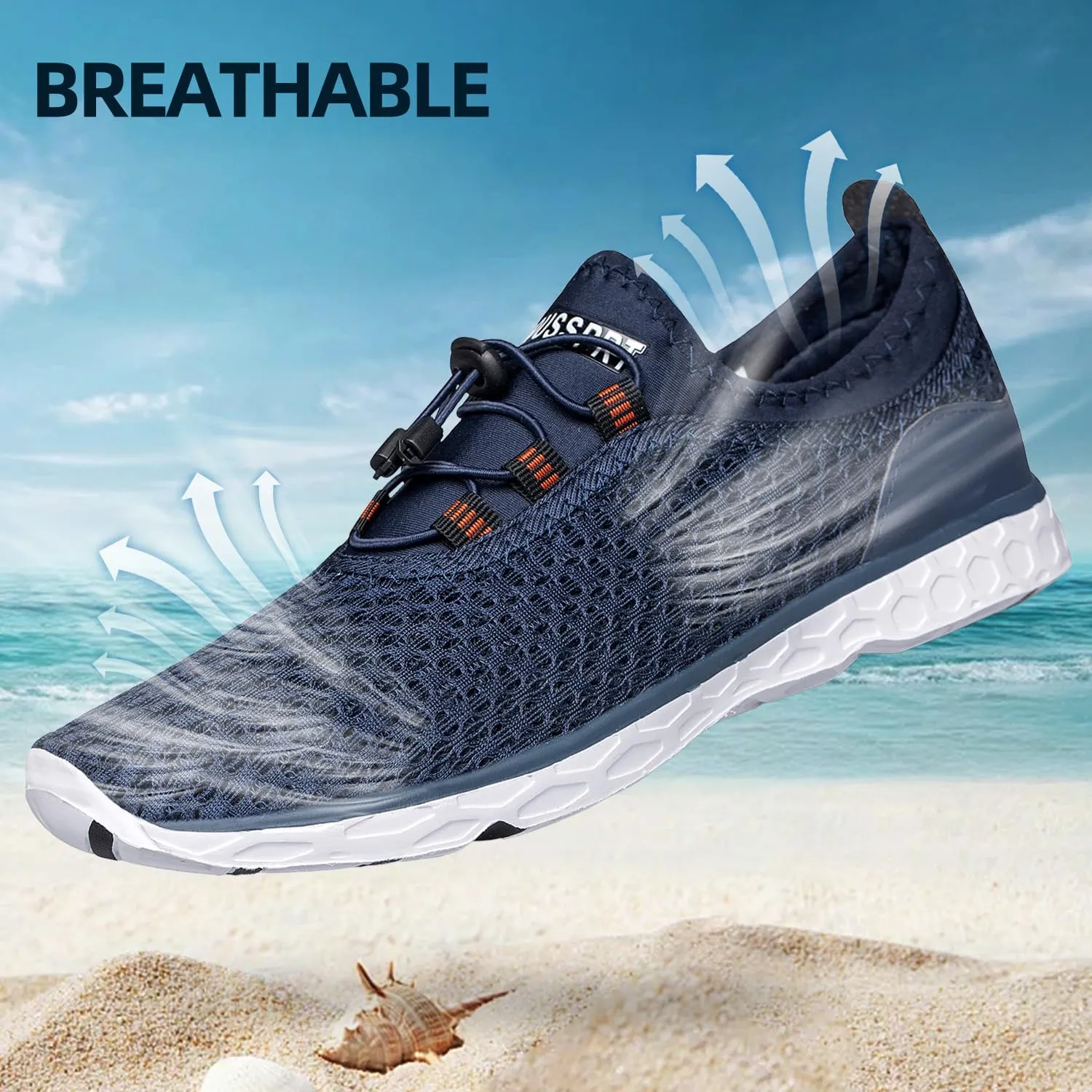 DOUSSPRT Men's Water Shoes Quick Drying Sports Aqua Shoes