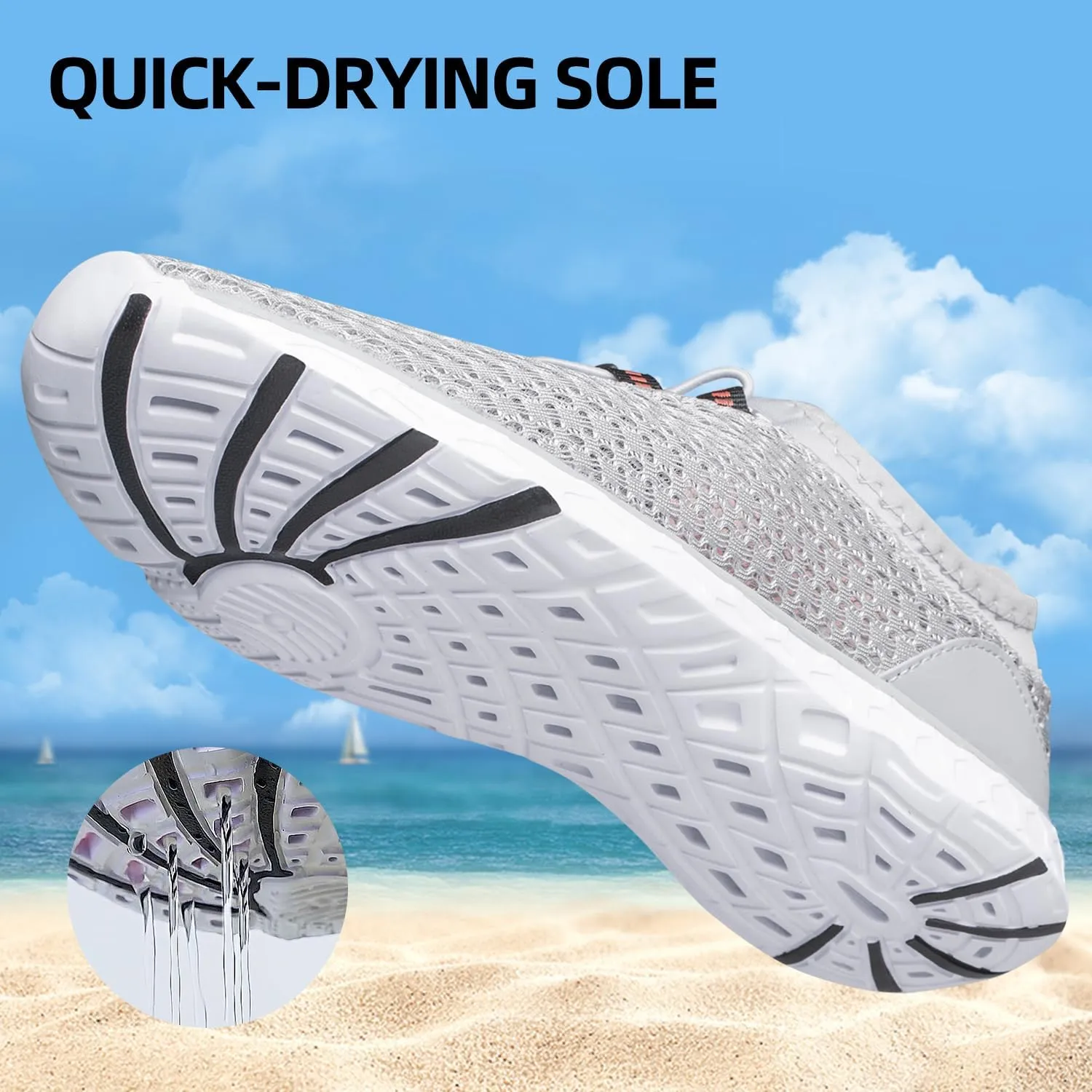 DOUSSPRT Women's Water Shoes Quick Drying Sports Aqua Shoes