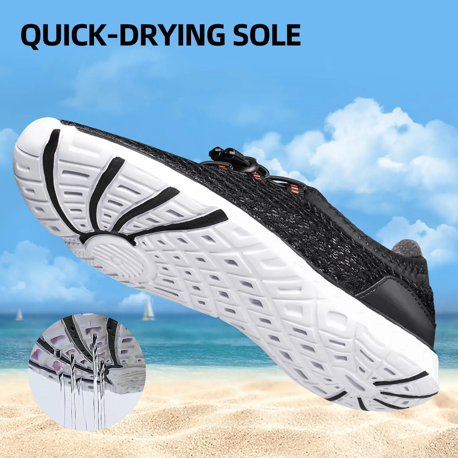 DOUSSPRT Women's Water Shoes Quick Drying Sports Aqua Shoes