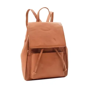DR348 Real Leather Classic Travel Backpack Cognac