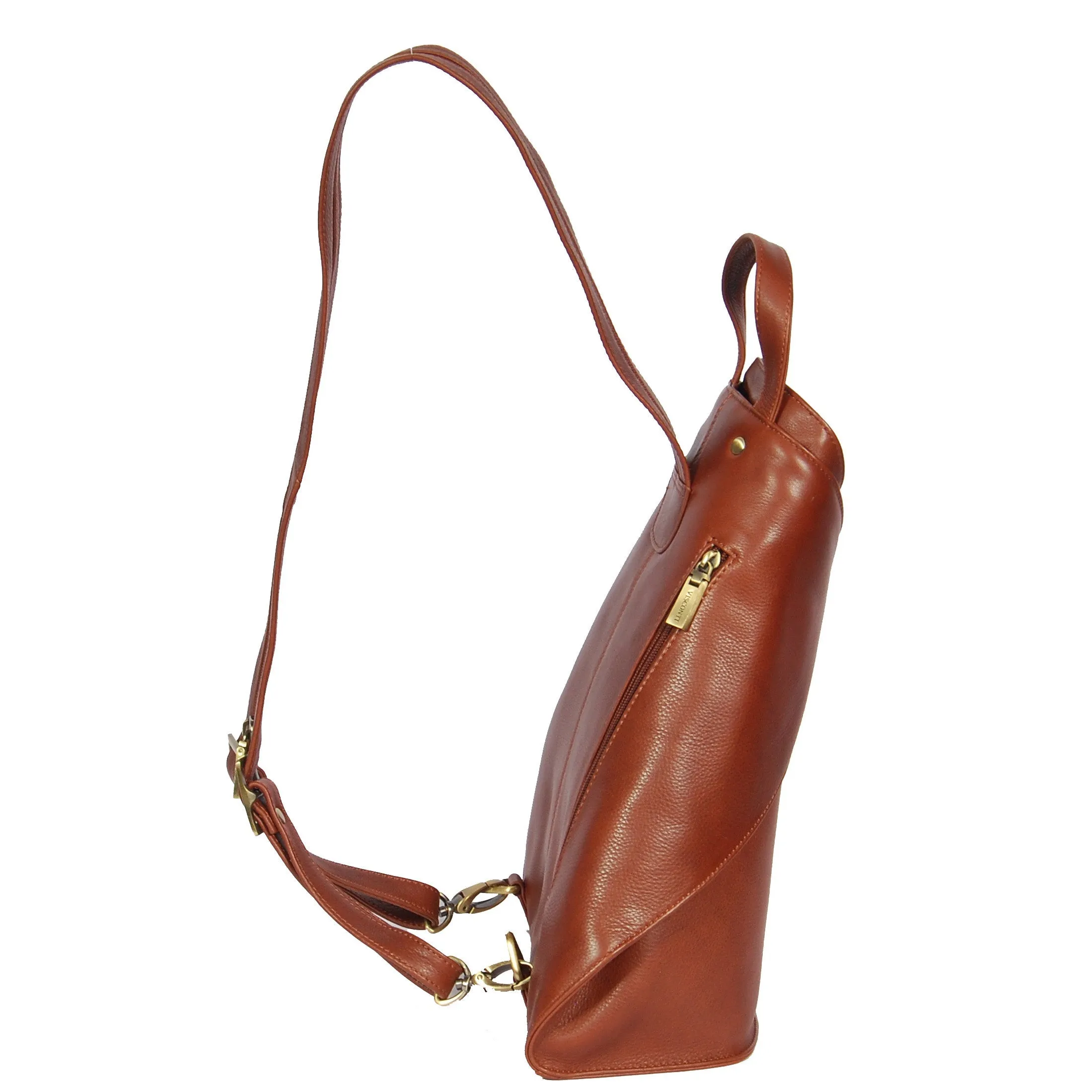 DR380 Walking Travel Leather Backpack Brown
