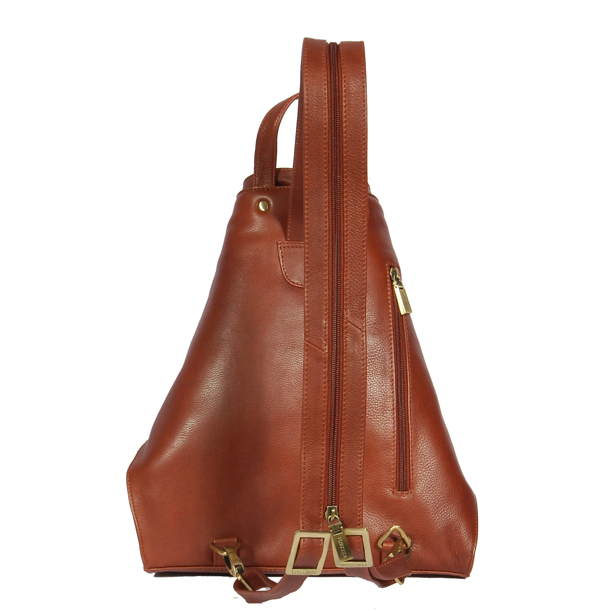 DR380 Walking Travel Leather Backpack Brown