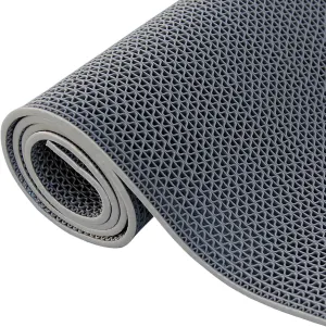 Drainage Floor Mat,3x10 Ft Non Slip Swimming Pool Mats Commercial Floor Mat Heavy Duty Pool Deck Mat PVC Mesh Hollow Mat for Wet Area Kitchen Swimming Pool Restaurant Garage