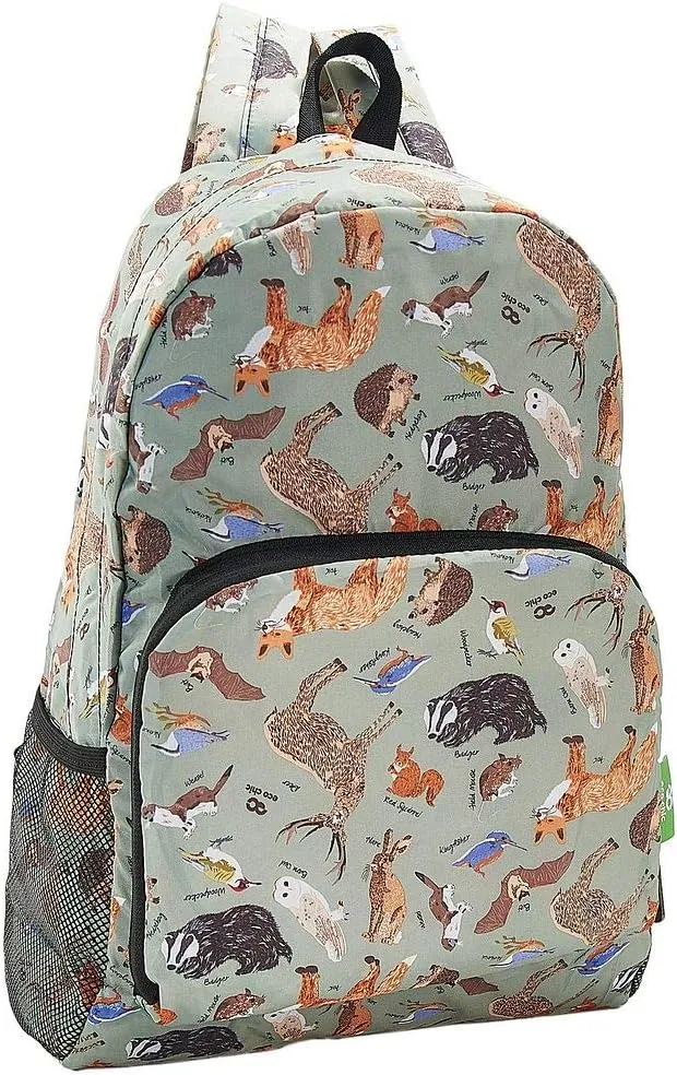 ECO CHIC Hiking Lightweight Packable Backpack - Foldable Daypack for Travel & Hiking & Outdoor Adventures - Waterproof Backpack from Recycled Materials (Woodland Olive)