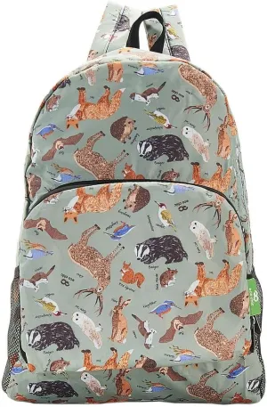 ECO CHIC Hiking Lightweight Packable Backpack - Foldable Daypack for Travel & Hiking & Outdoor Adventures - Waterproof Backpack from Recycled Materials (Woodland Olive)