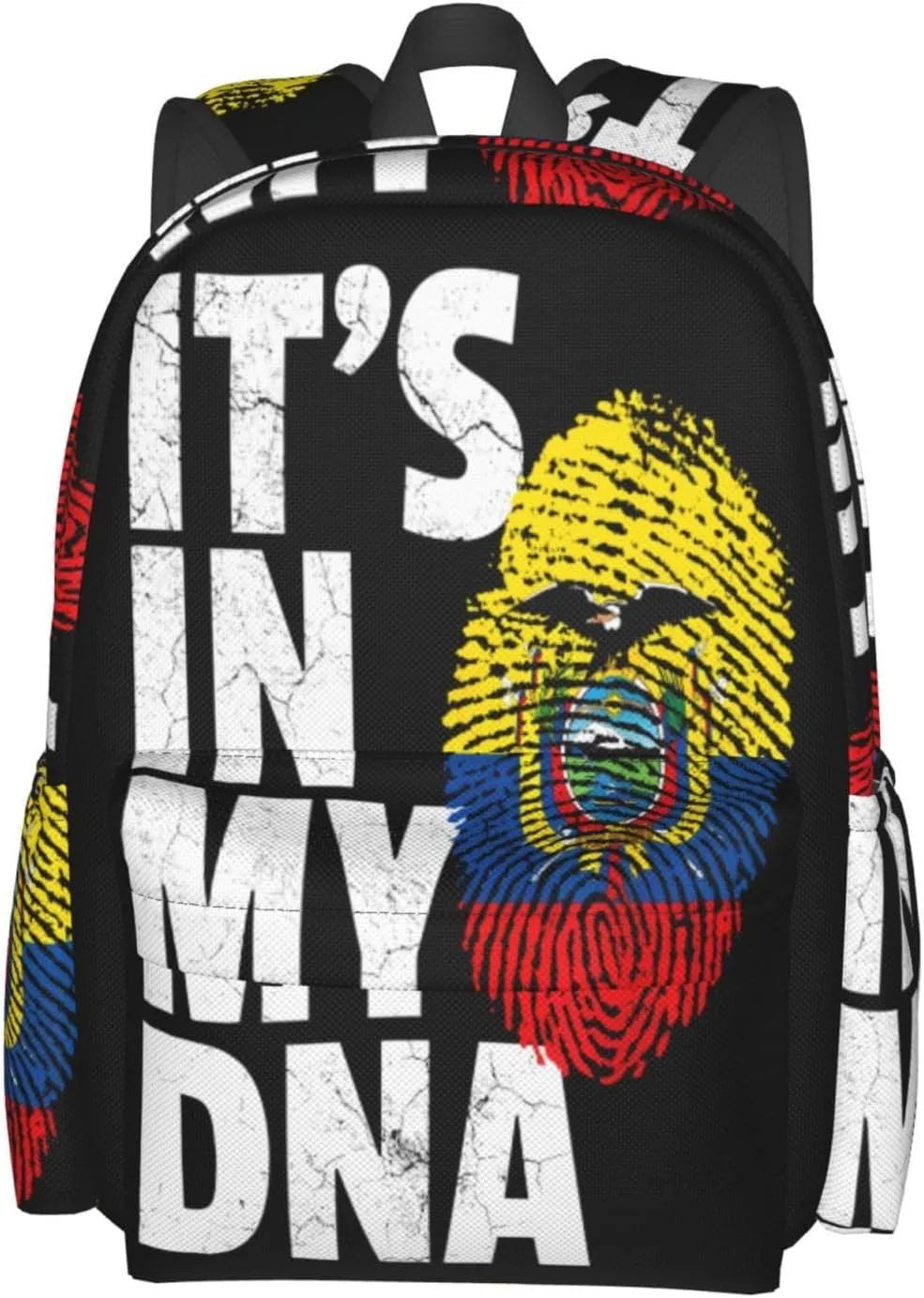 Ecuador Ecuadorian Pride Flag Large Travel Backpack Casual Backpacks Laptop Daypack Working Rucksack Lightweight Back Pack Sports Bag with Adjustable Shoulder Strap