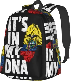 Ecuador Ecuadorian Pride Flag Large Travel Backpack Casual Backpacks Laptop Daypack Working Rucksack Lightweight Back Pack Sports Bag with Adjustable Shoulder Strap