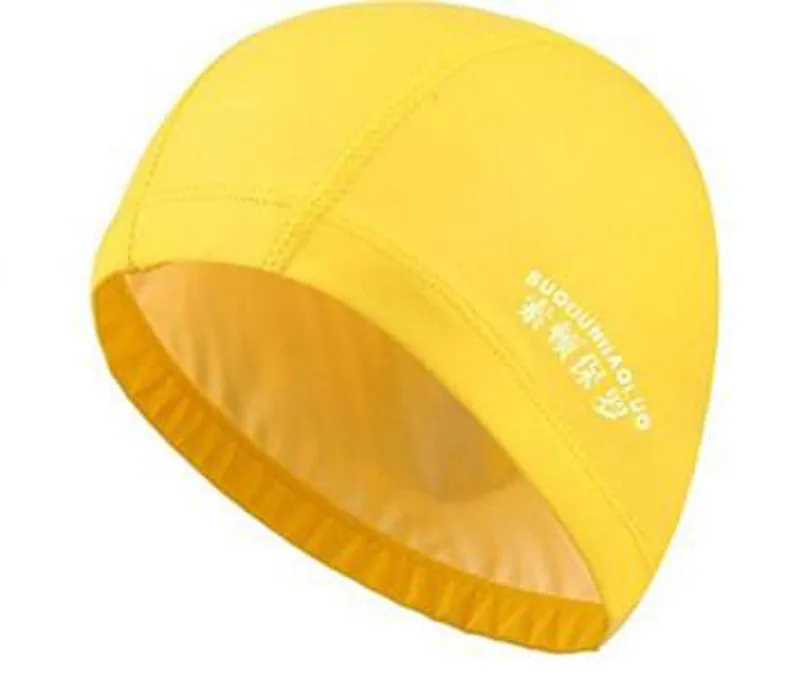 Elastic Waterproof PU Fabric Protect Ears Long Hair Sports Swim Pool Hat Swimming Cap size for Men & Women Adults