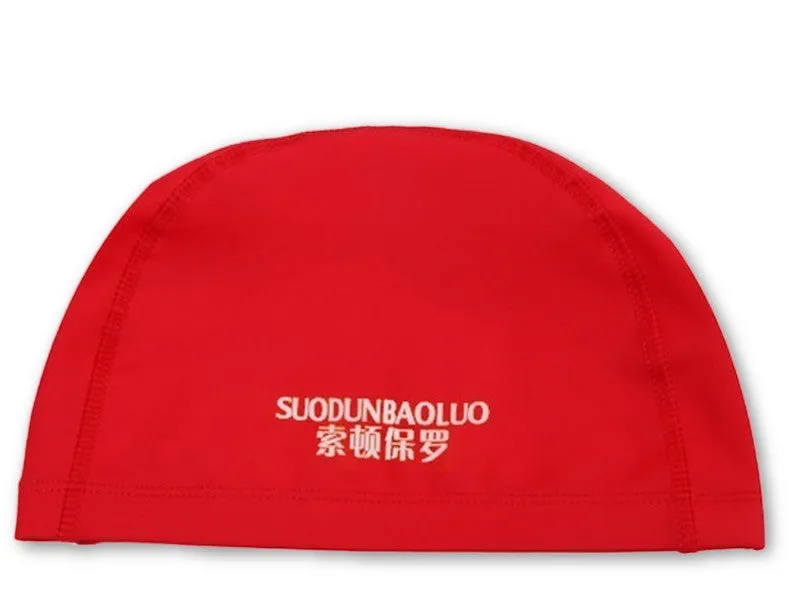 Elastic Waterproof PU Fabric Protect Ears Long Hair Sports Swim Pool Hat Swimming Cap size for Men & Women Adults