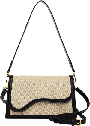 Elegant Designer Womens PU Leather Shoulder & Crossbody Handbag Includes a Satchel Bag and Small Clutch Purse