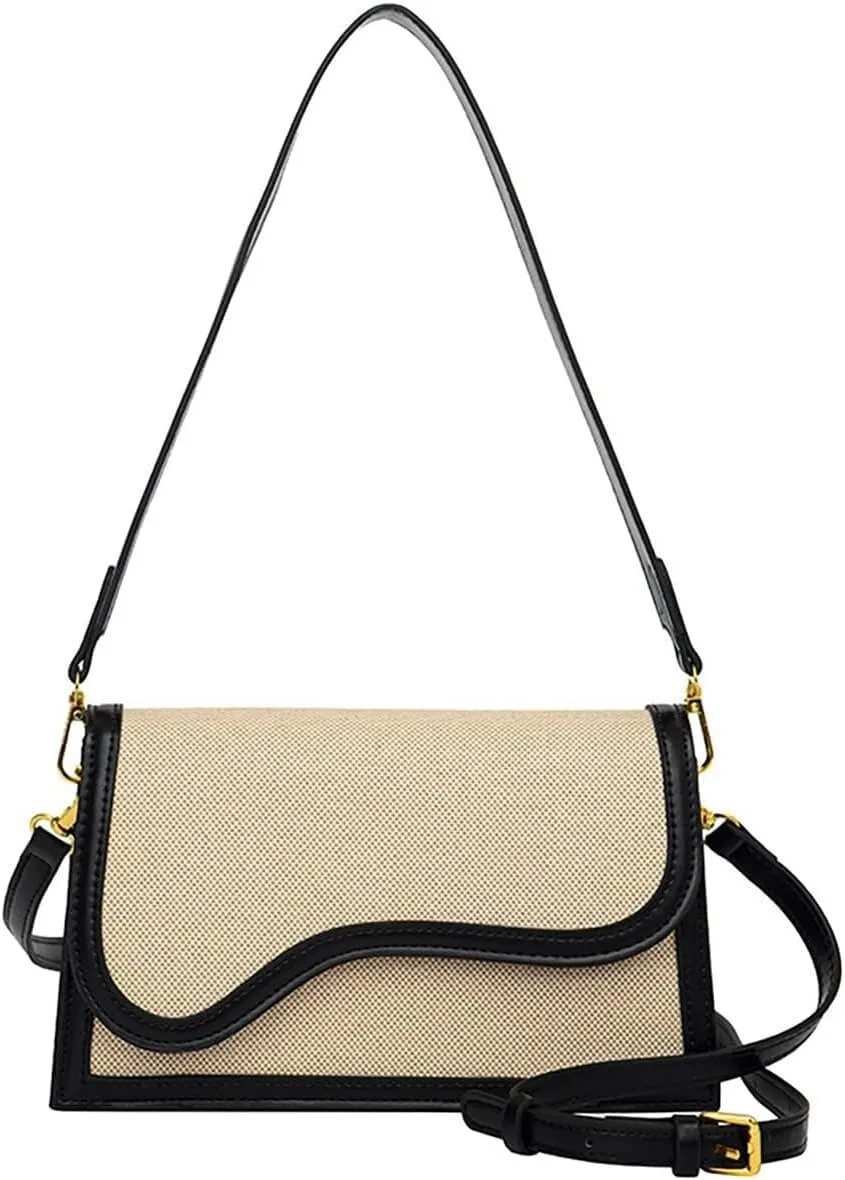 Elegant Designer Womens PU Leather Shoulder & Crossbody Handbag Includes a Satchel Bag and Small Clutch Purse