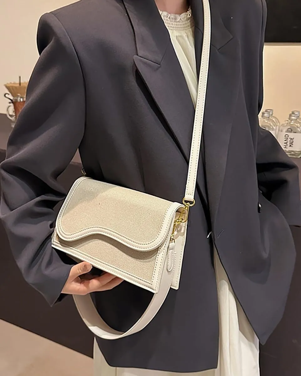 Elegant Designer Womens PU Leather Shoulder & Crossbody Handbag Includes a Satchel Bag and Small Clutch Purse